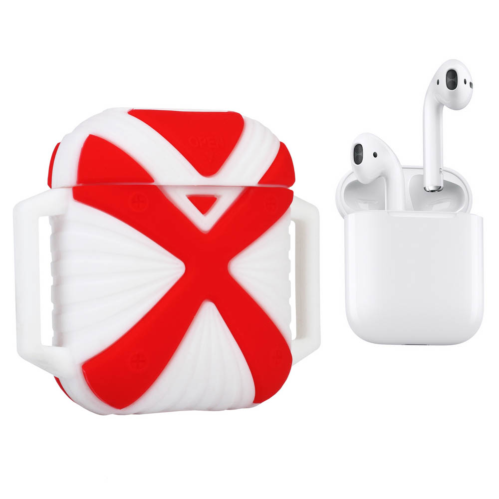 becover  Apple AirPods IPH1443 Red+White (702334)