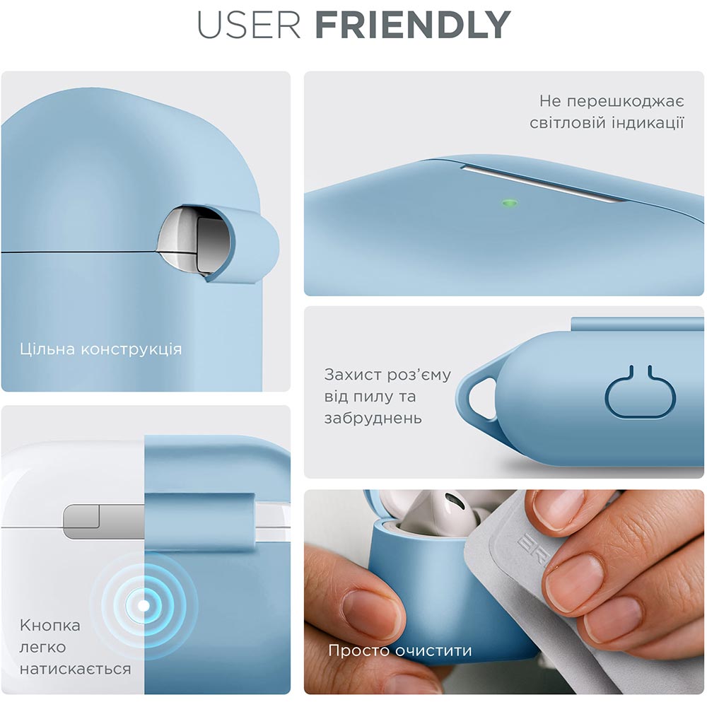 Чехол для наушников ARMORSTANDART Apple Airpods Pro Light Blue (ARM56063) Цвет голубой