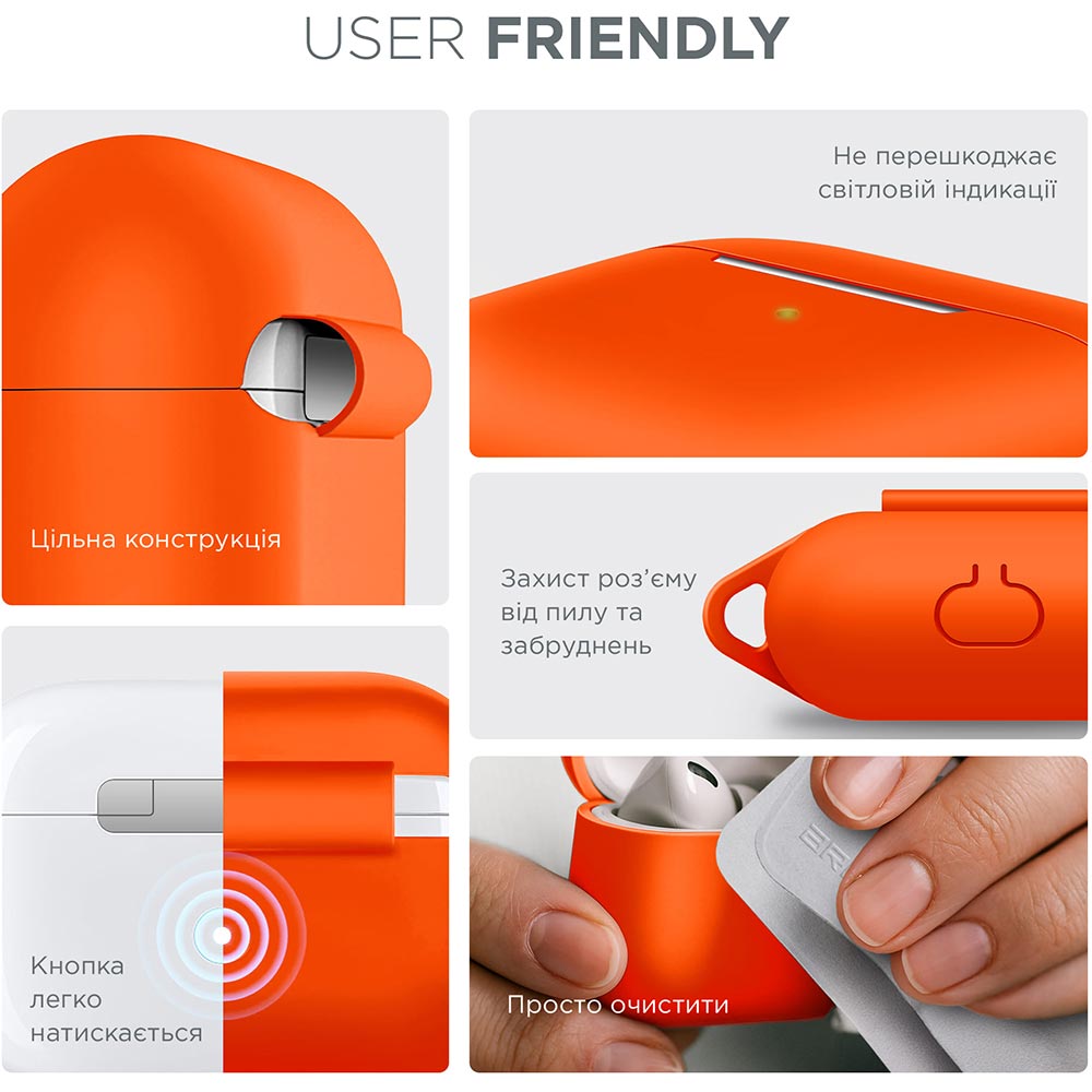 Чохол для навушників ARMORSTANDART Apple Airpods Pro Orange (ARM56065) Колір помаранчевий