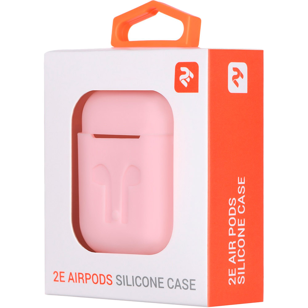 Чохол для навушників 2E Pure Color Silicone для Apple AirPods Light pink (2E-AIR-PODS-IBPCSI-3-LPK) Тип чохол для навушників