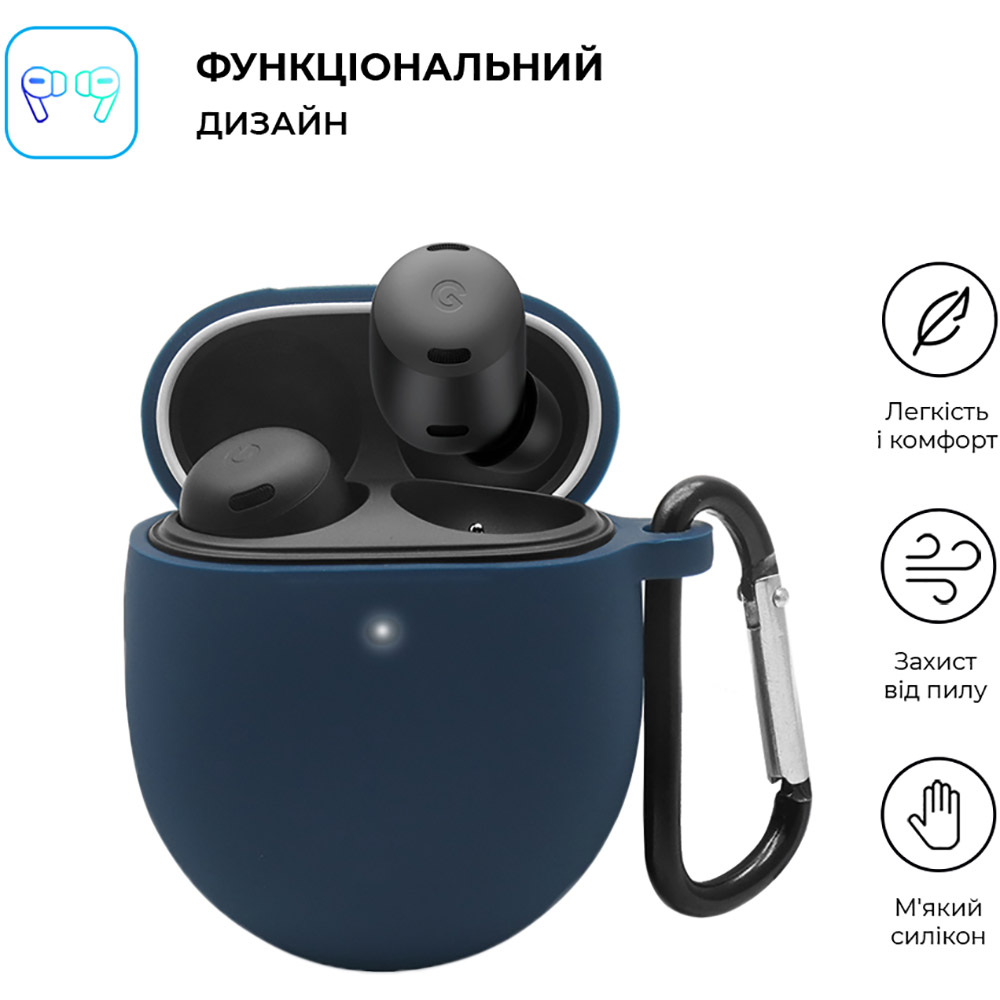 Чехол для наушников ARMORSTANDART Silicone Case для Google Pixel Buds Pro Midnight Blue (ARM75404) Совместимость по модели Google Pixel Buds Pro