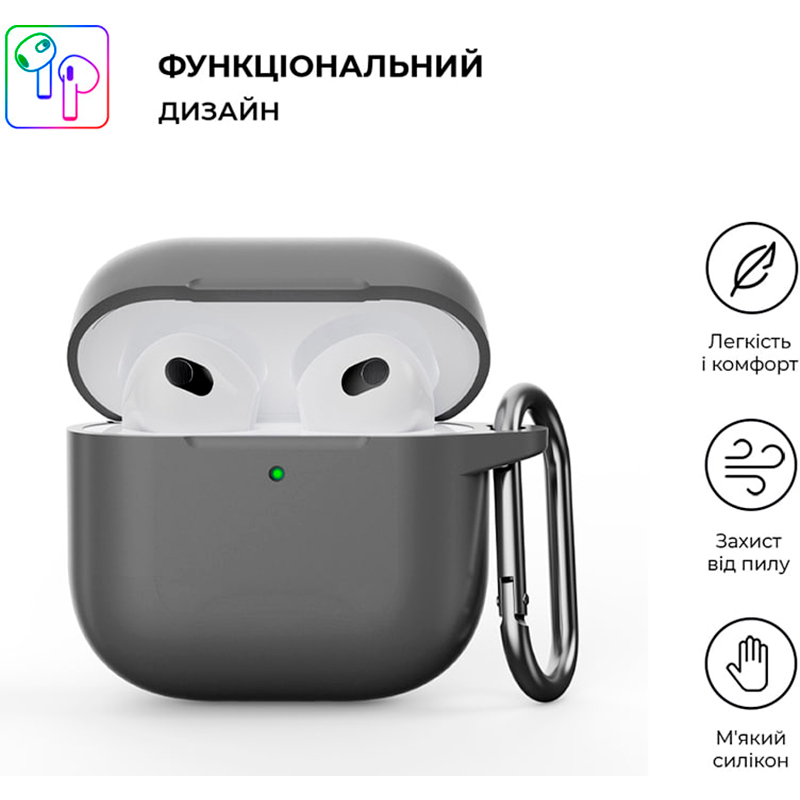 Чехол ARMORSTANDART Hang Case для Apple AirPods 4 Advanced Ash (ARM81278) Совместимость по модели Apple AirPods 4