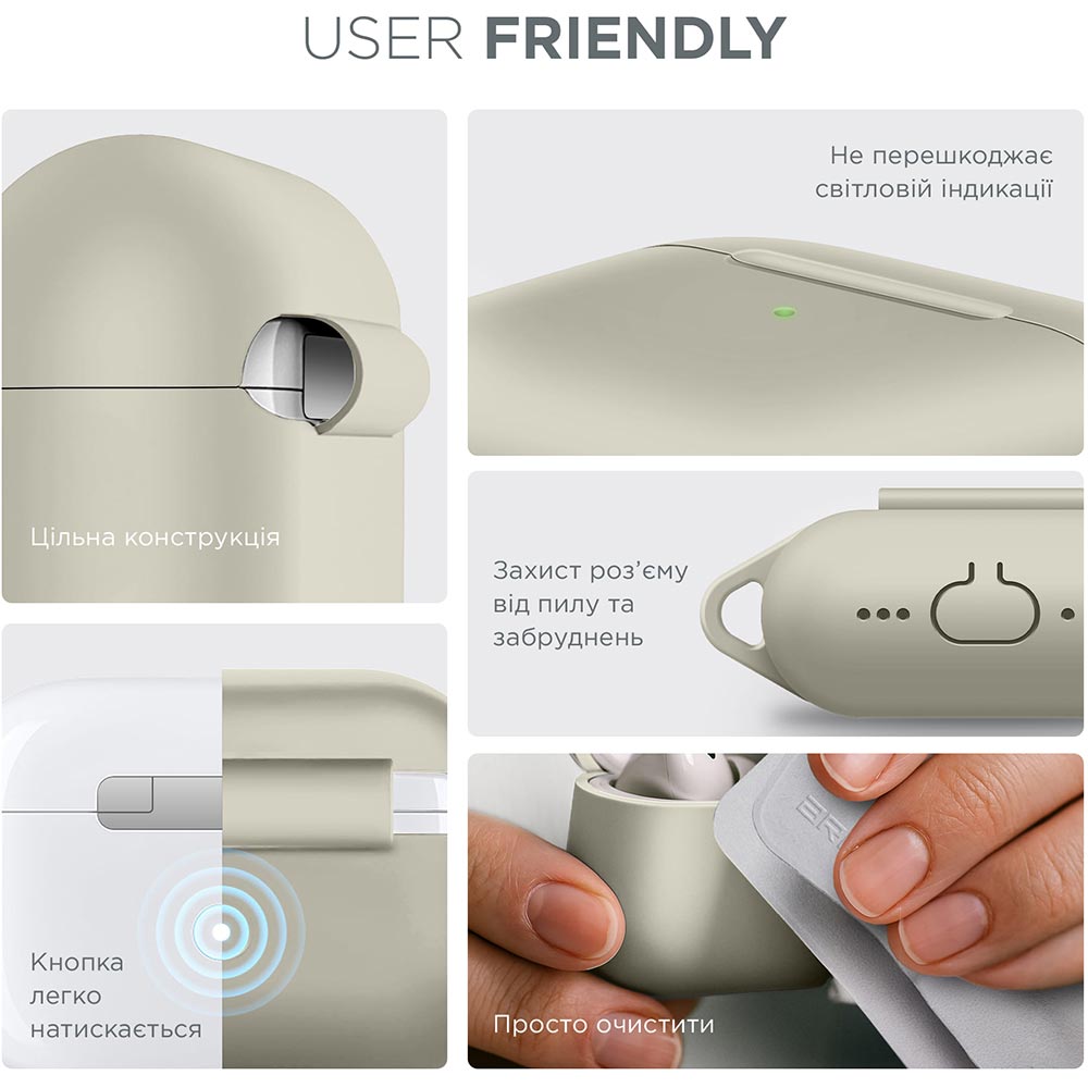 Чохол ARMORSTANDART Hang Case для Apple AirPods 4 Antique White (ARM81279) Колір білий