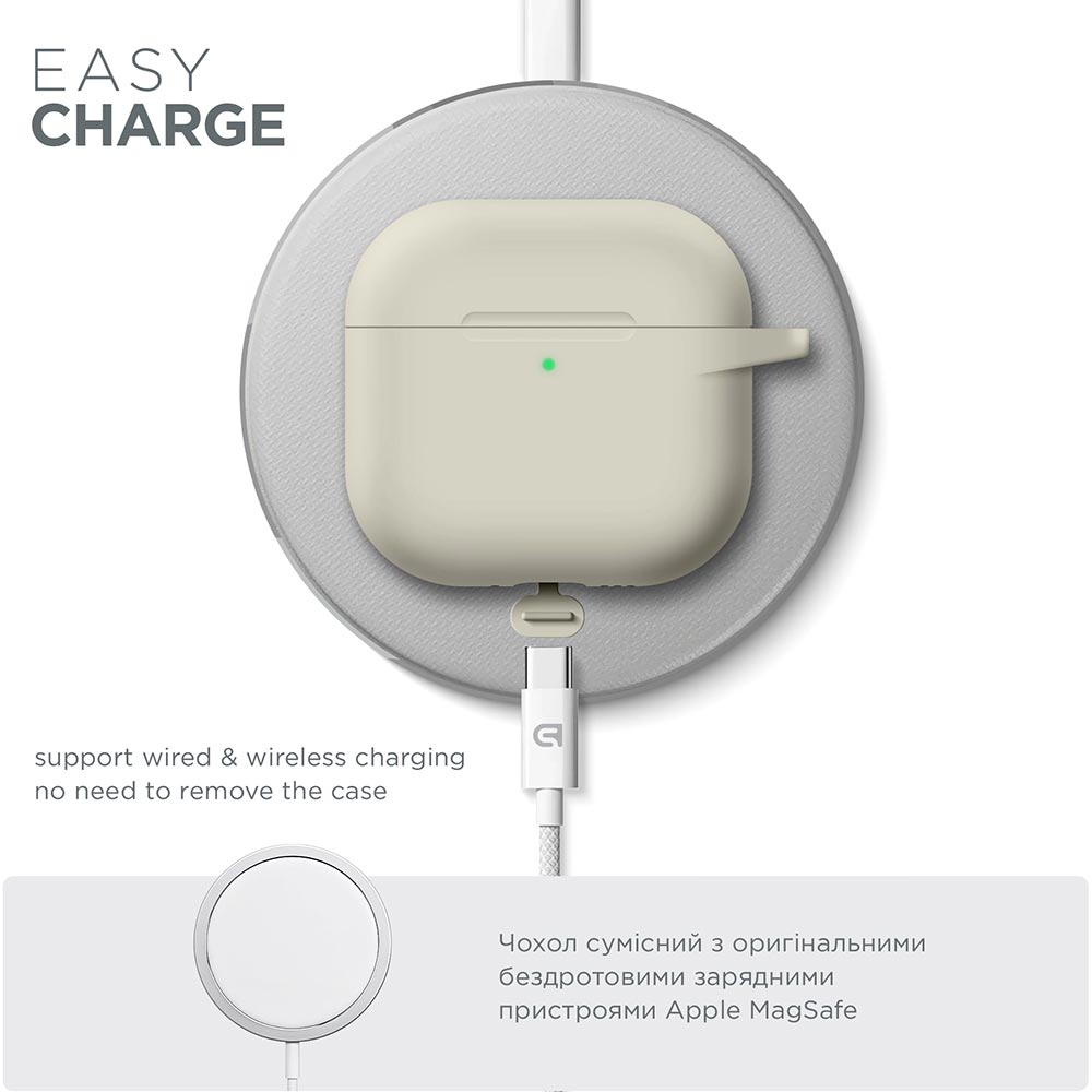 Фото Чохол ARMORSTANDART Hang Case для Apple AirPods 4 Antique White (ARM81279)