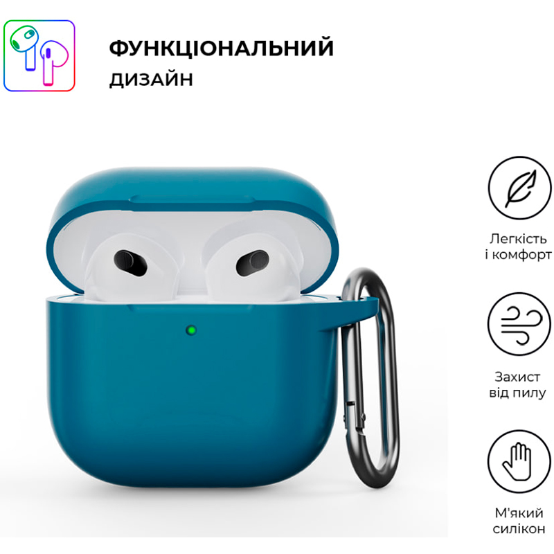 Чехол ARMORSTANDART Hang Case для Apple AirPods 4 Lake Blue (ARM81281) Совместимость по модели Apple AirPods 4