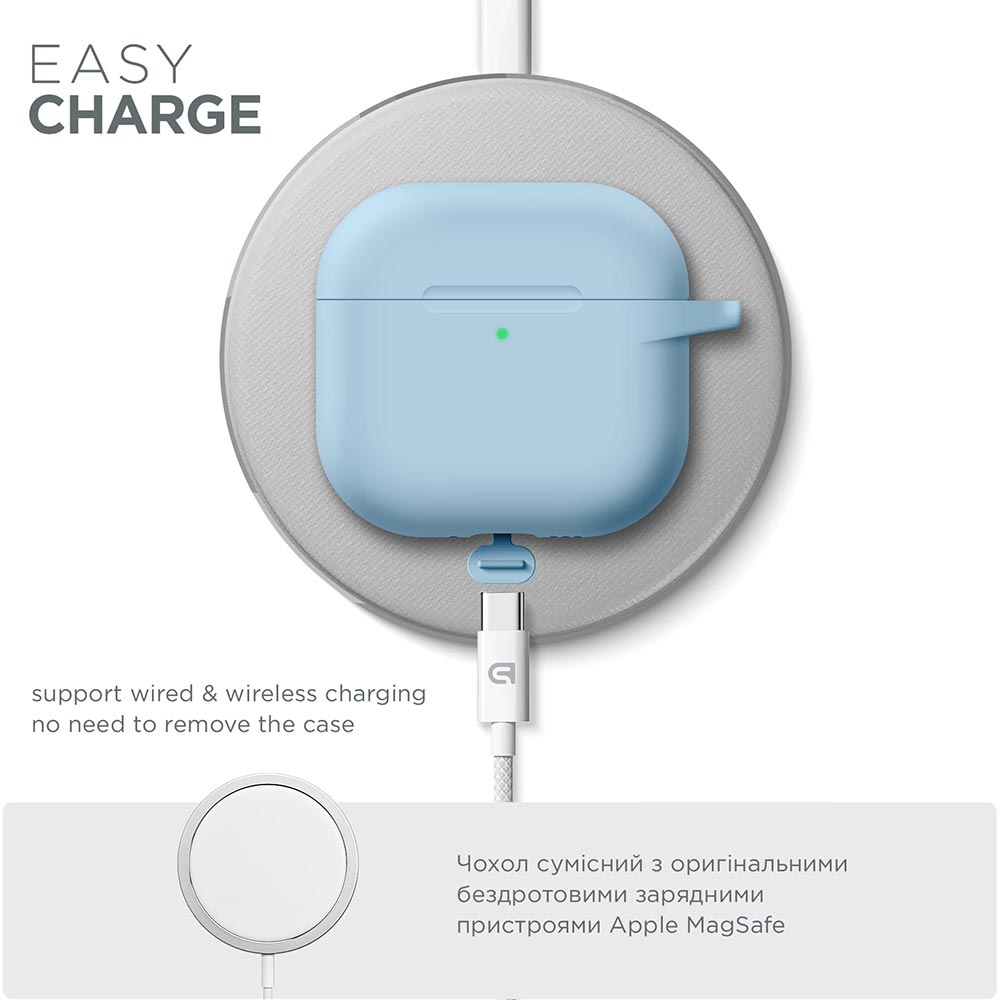 Фото Чохол ARMORSTANDART Hang Case для Apple AirPods 4 Light Blue (ARM81283)