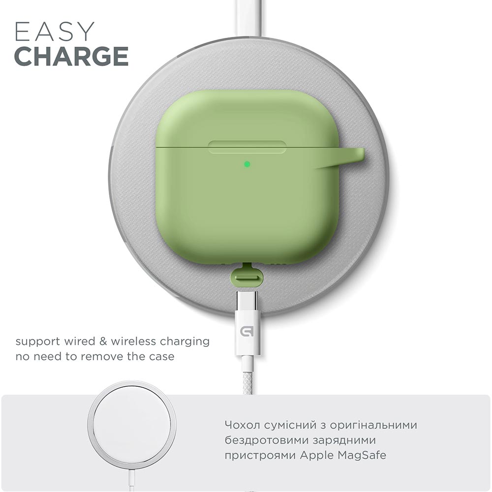 Фото Чохол ARMORSTANDART Hang Case для Apple AirPods 4 Matcha Green (ARM81286)