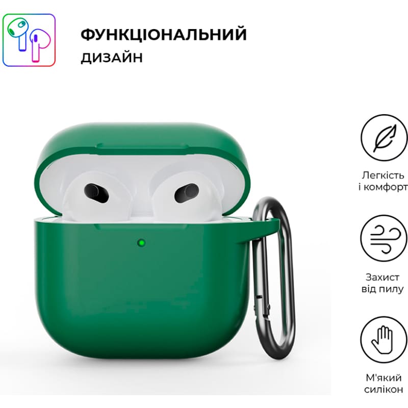 Чохол ARMORSTANDART Hang Case для Apple AirPods 4 Needle Green (ARM81289) Сумісність за моделлю Apple AirPods 4