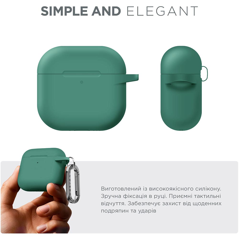 Чохол ARMORSTANDART Hang Case для Apple AirPods 4 Needle Green (ARM81289) Сумісність за моделлю Apple AirPods 4