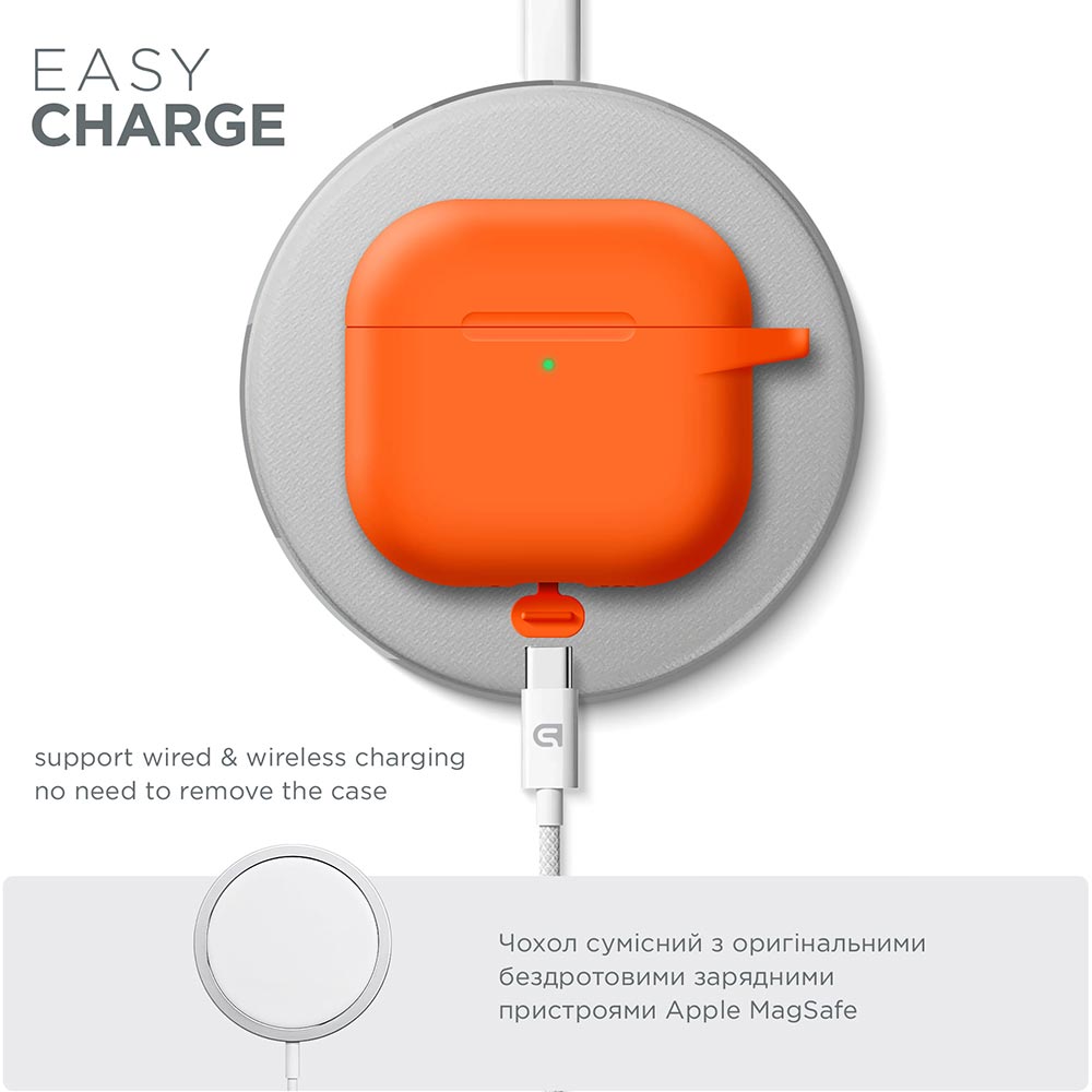 Фото Чехол ARMORSTANDART Hang Case для Apple AirPods 4 Orange (ARM81288)
