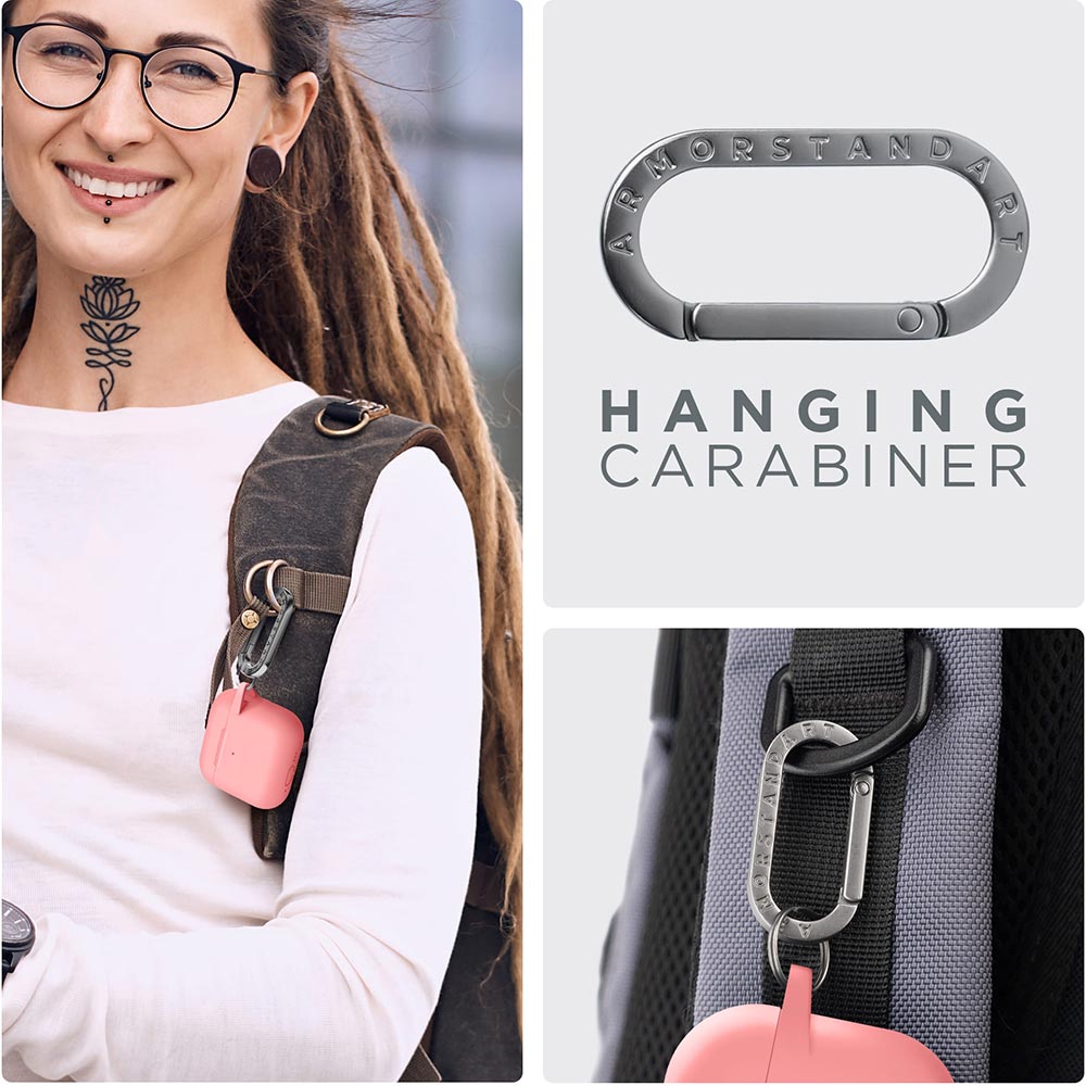 Зовнішній вигляд Чохол для навушників ARMORSTANDART Hang Case для Apple AirPods 4 Pink (ARM81290)
