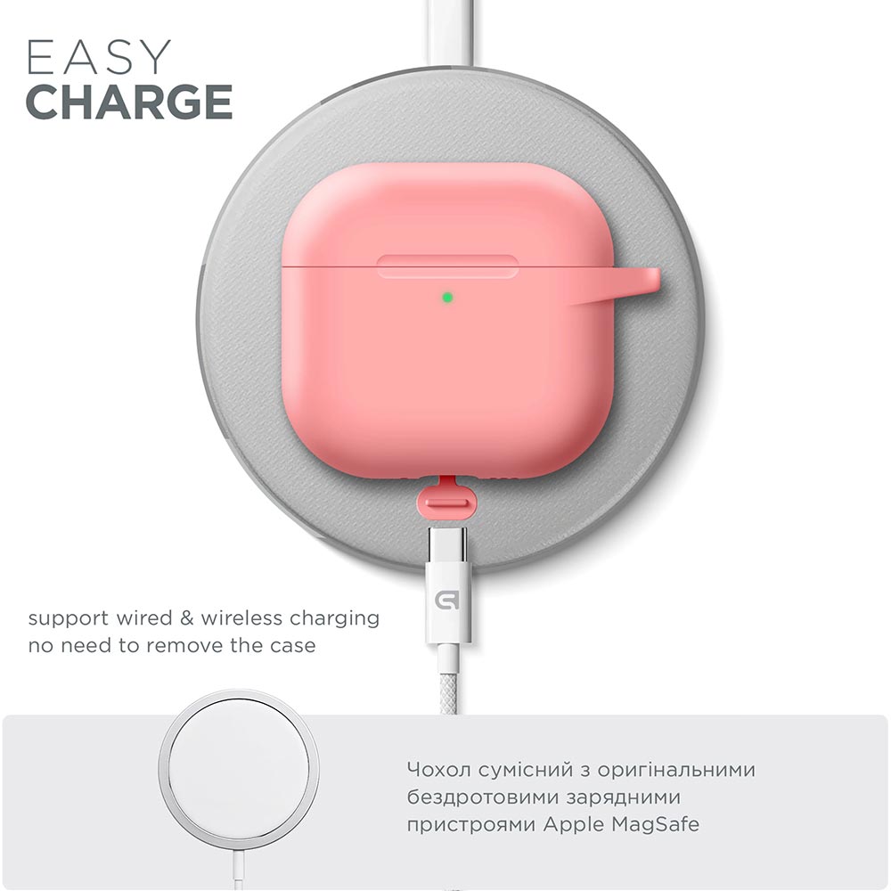 Фото Чохол для навушників ARMORSTANDART Hang Case для Apple AirPods 4 Pink (ARM81290)