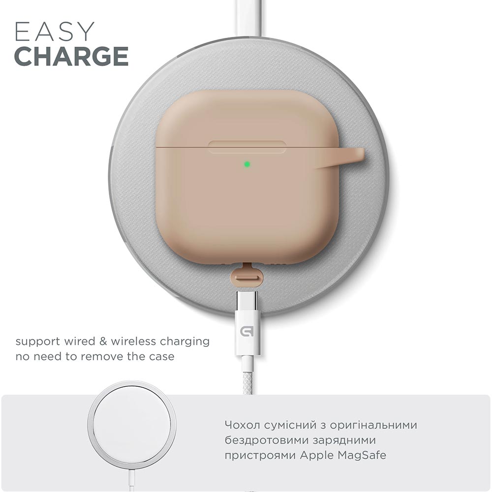 Фото Чохол ARMORSTANDART Hang Case для Apple AirPods 4 Pink Sand (ARM81291)