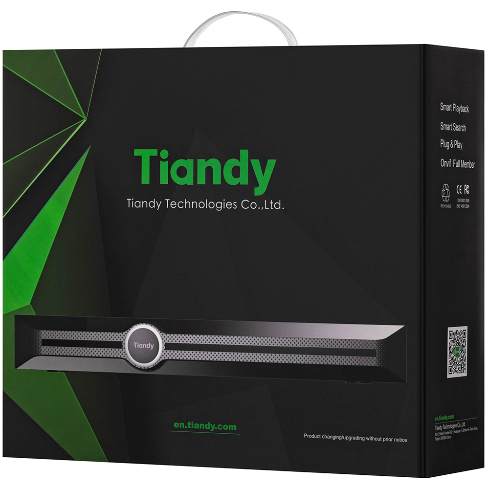 Відеореєстратор TIANDY Spec:I/F, 10ch, 2HDD, FR (TC-R3210) Тип мережевий відеореєстратор
