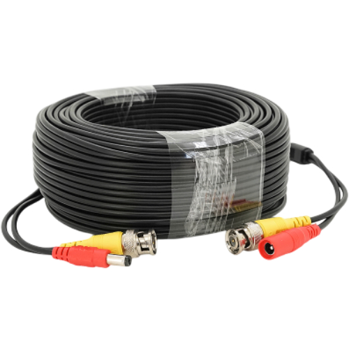 Патчкорд VOLTRONIC комбінований коаксіальний + живлення 50 м чорний (BNC + DC 50m)