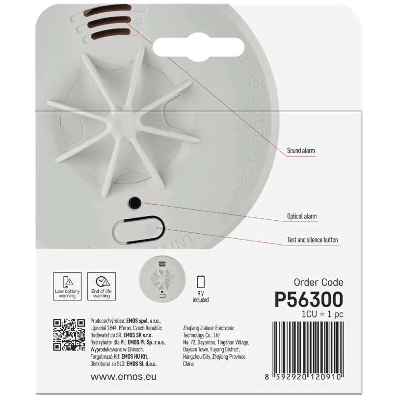 Датчик дыма EMOS P56300 Фото 19 Датчик дыма EMOS P56300