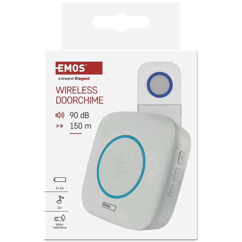 Дверной звонок Emos беспроводной White (P5736) В Украине Дверной звонок Emos беспроводной White (P5736)