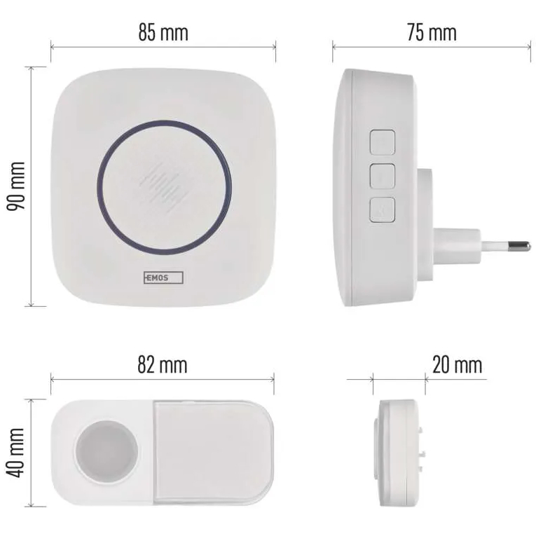 Дверной звонок Emos беспроводной White (P5737) Покупка Дверной звонок Emos беспроводной White (P5737)
