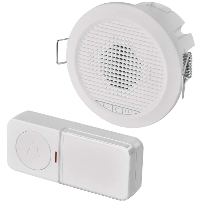 Дверний дзвінок EMOS P57103 Комплектація приймач, кнопка, 1 батарейка 3 В CR2032, керівництво користувача