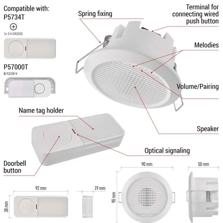 У Фокстрот Дверний дзвінок EMOS P57103