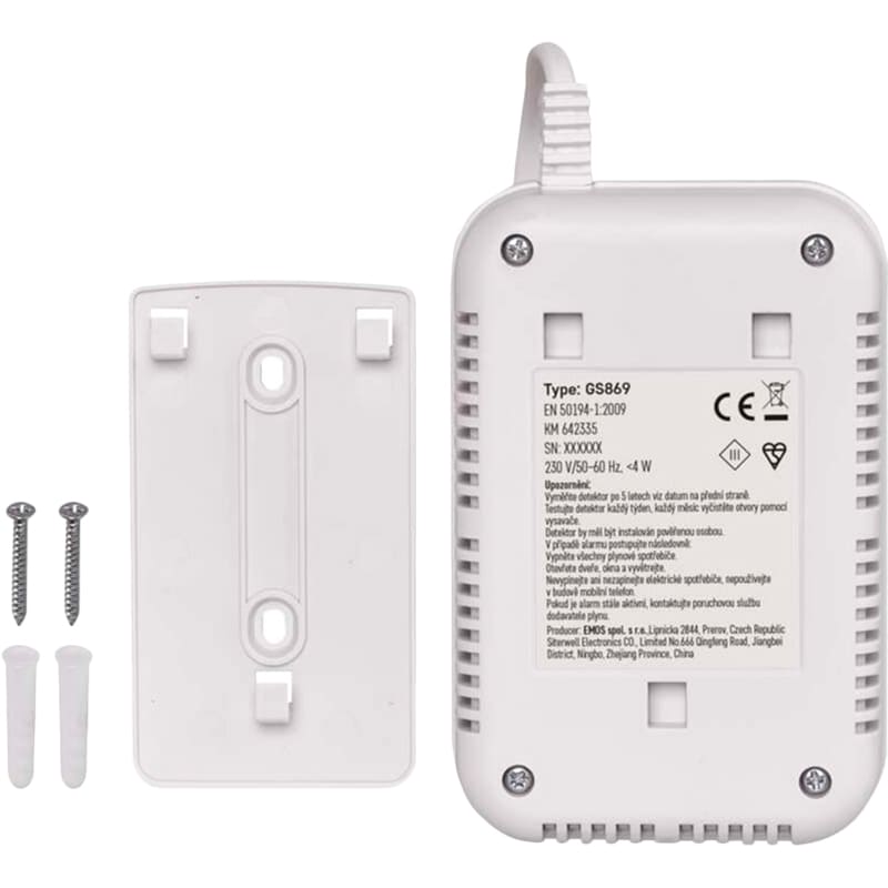 Датчик витоку газу EMOS P56450 Підключення дротове