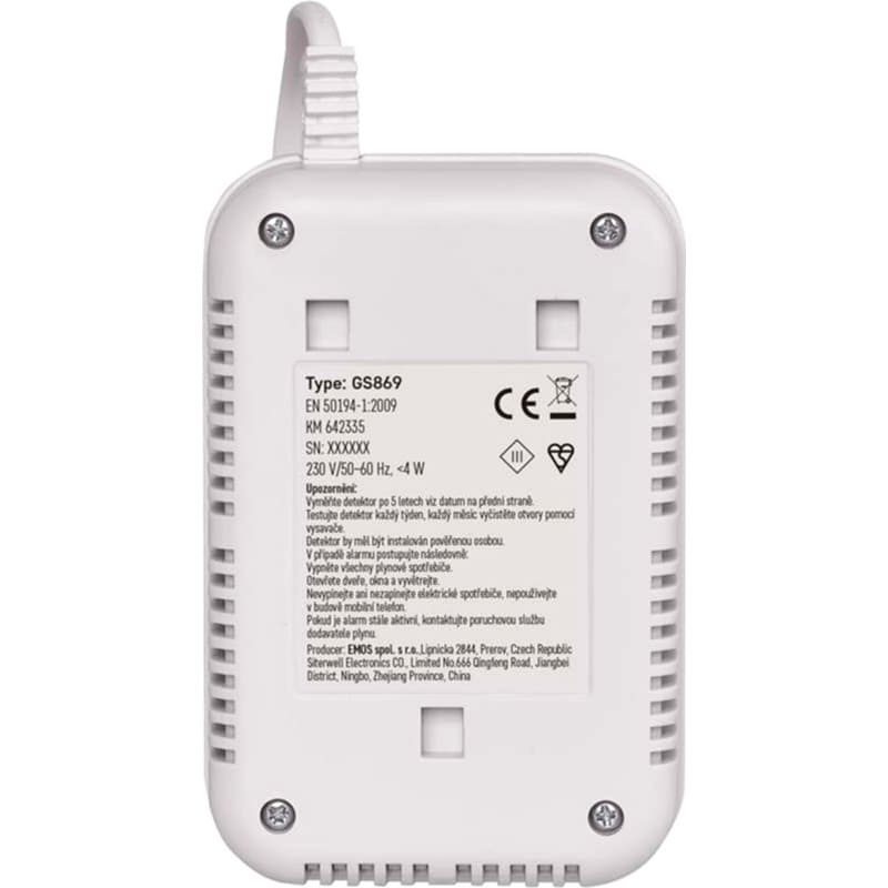 Датчик витоку газу EMOS P56450 Cпосіб установки внутрішній