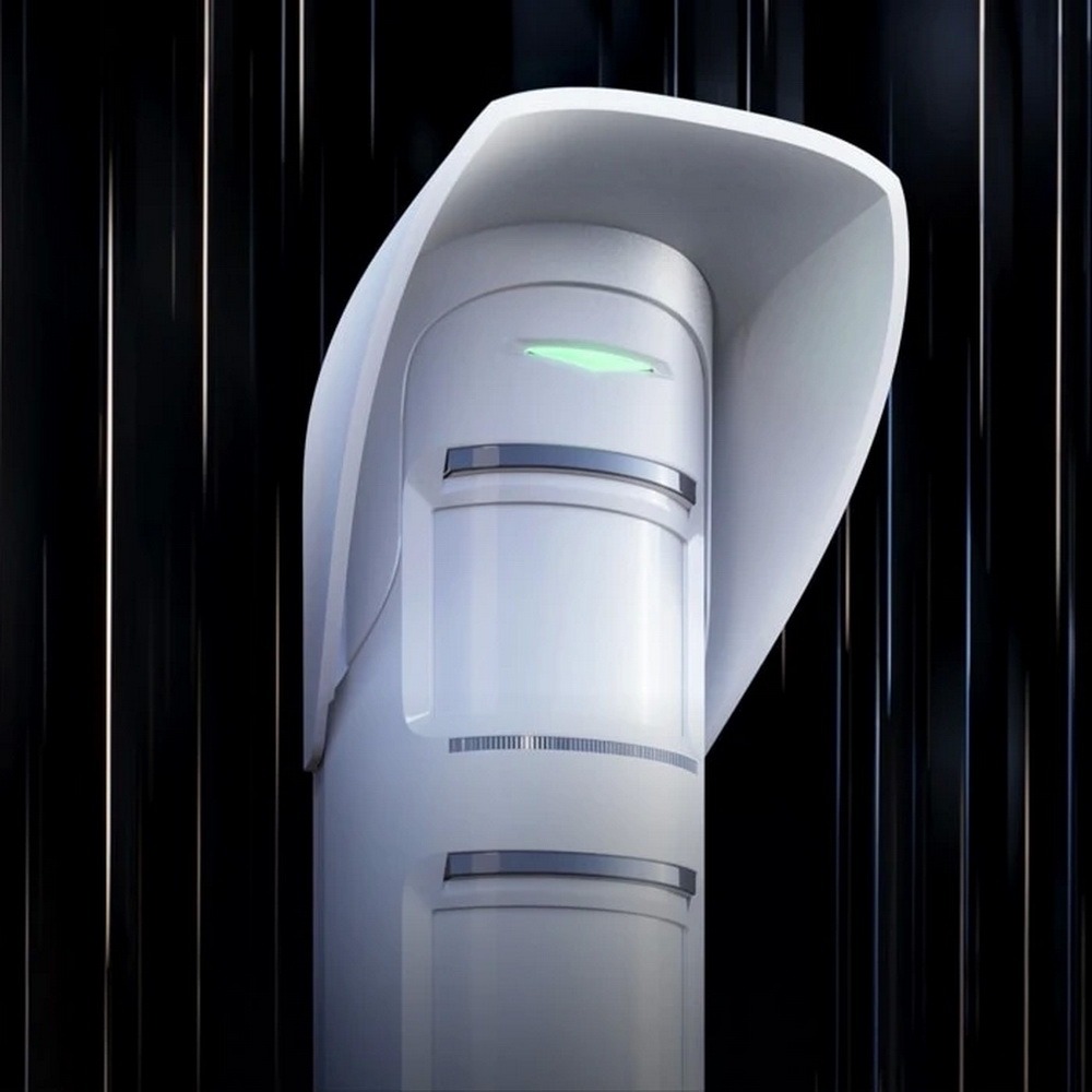 Козырек AJAX Hood для MPO white (20309) Способ установки внешний