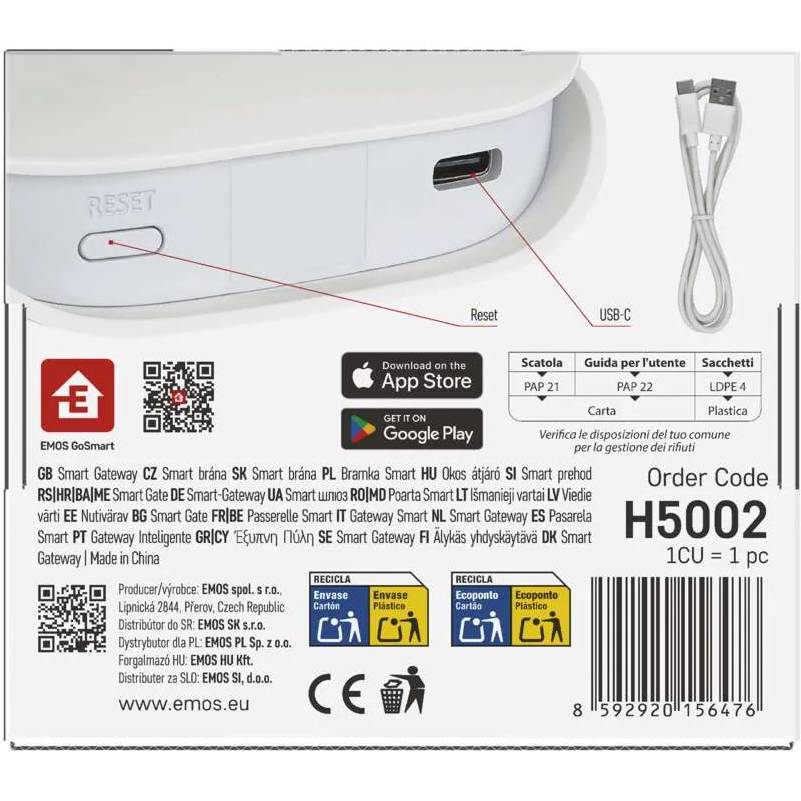 Обзор Многофункциональный шлюз EMOS ZigBee H5002 GoSmart Bluetooth/WiFi