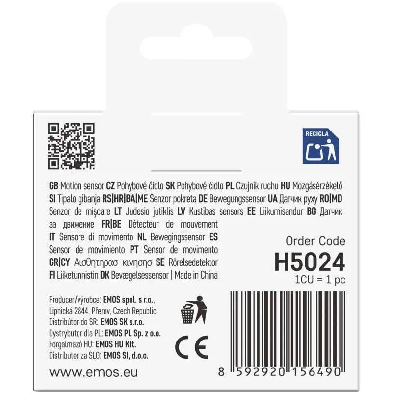 Зовнішній вигляд Датчик руху EMOS ZigBee H5024 GoSmart PIR