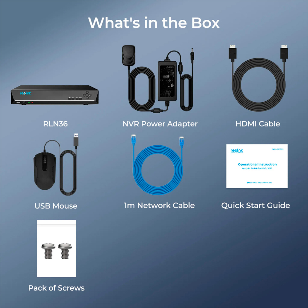 Огляд Мережевий відеореєстратор REOLINK NVS36 (RLN36)