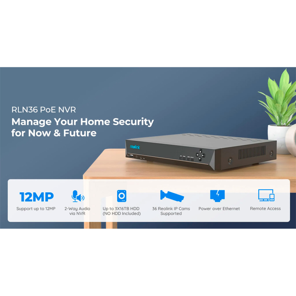 У Фокстрот Мережевий відеореєстратор REOLINK NVS36 (RLN36)