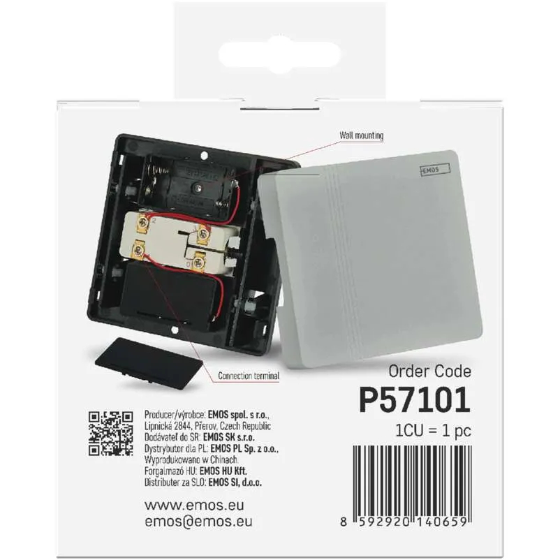 Обзор Дверной звонок EMOS P57101 White (P57101)