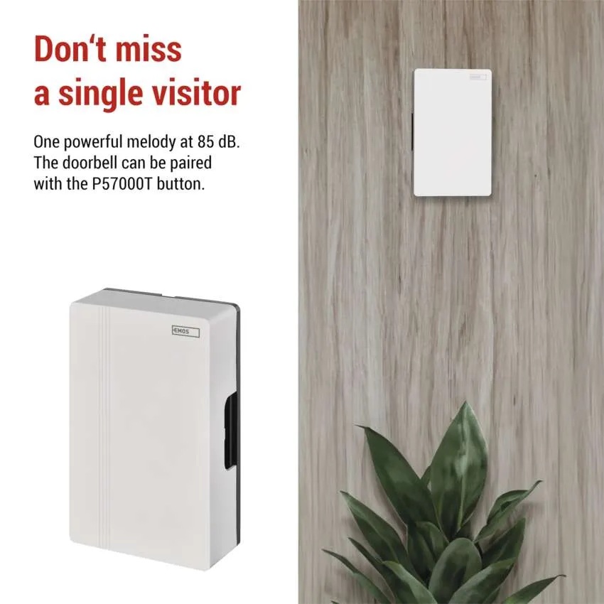 Фото 14 Дверний дзвінок EMOS P57102 White (P57102)