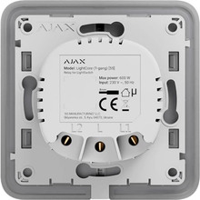 Реле одноклавішний вимикач Ajax LightCore 1-gang для LightSwitch Jeweler бездротовий (29717)