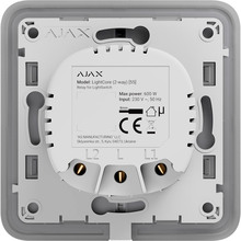 Реле одноклавішний вимикач прохідного типу Ajax LightCore 2-way for LightSwitch Jeweler бездротовий (29719)