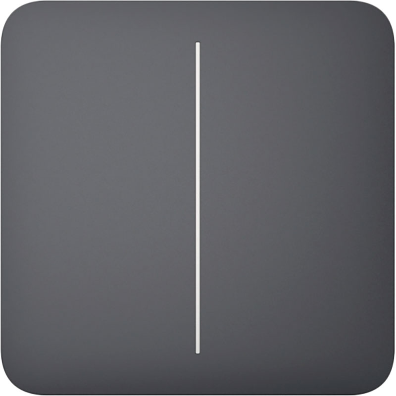 Кнопка AJAX SoloButton 2-gang для LightSwitch Jeweler Graphite (000029820)