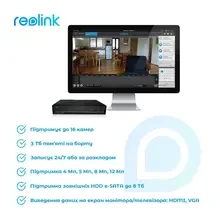 Сетевой видеорегистратор REOLINK RLN16-410