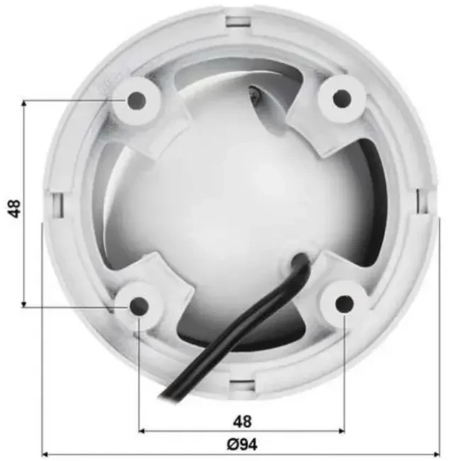 HDCVI камера DAHUA DH-HAC-T2A11P Роздільна здатність камери 1 МП