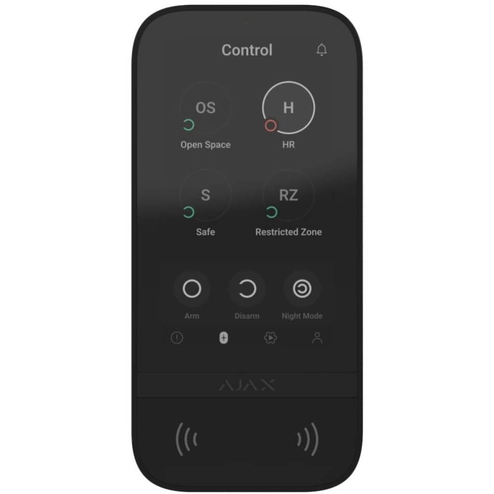 Бездротова клавіатура Ajax KeyPad TouchScreen Black (000034513)