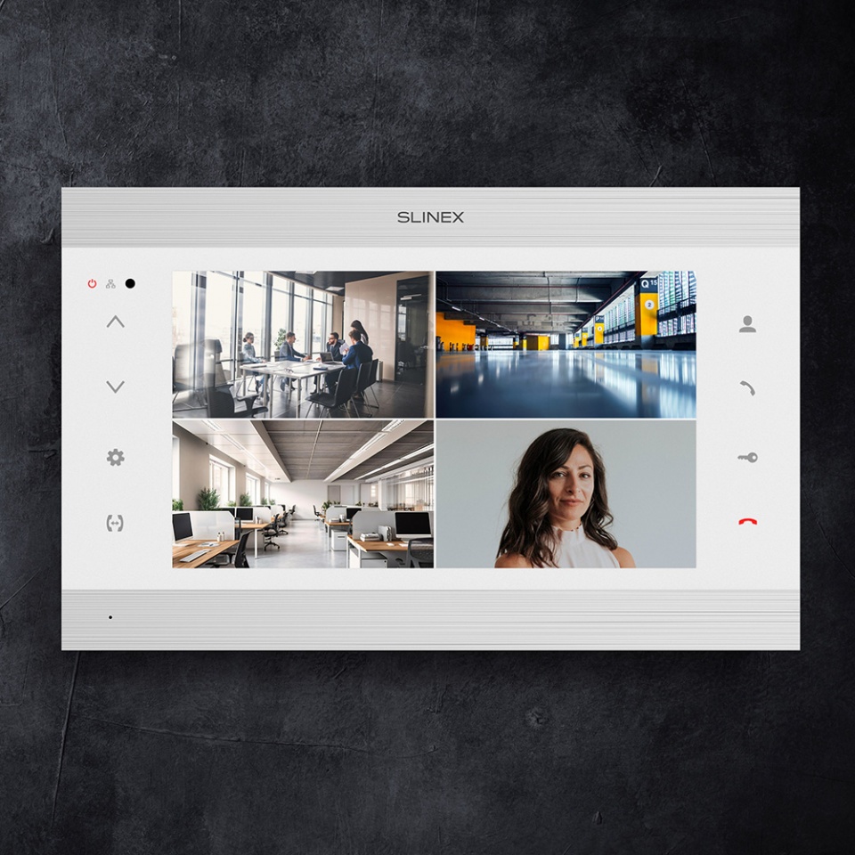 Відеодомофон SLINEX IP SL-10N Cloud Silver + White Макс. к-сть підключених до хабу пристроїв 2