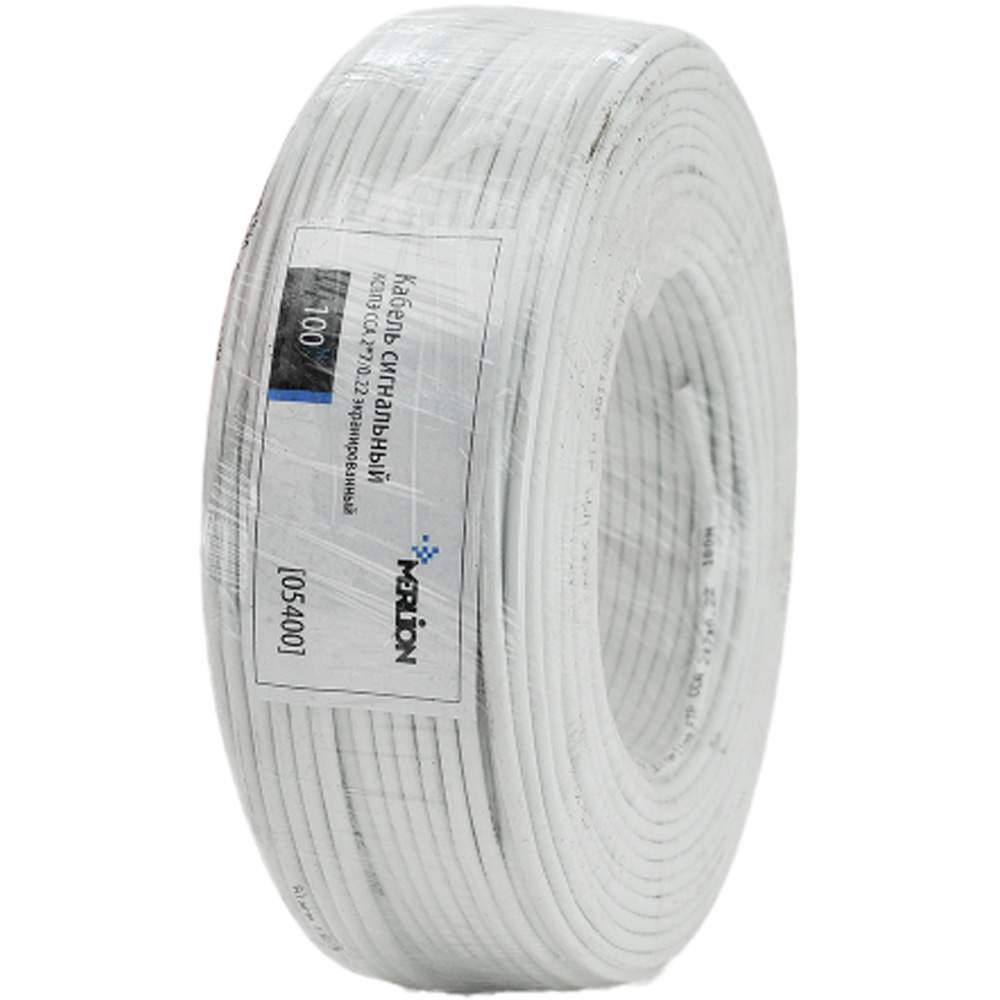 Кабель MERLION КСВПЕ ССА сигнальный 100м White (ML-KSVPE-2p22-W)