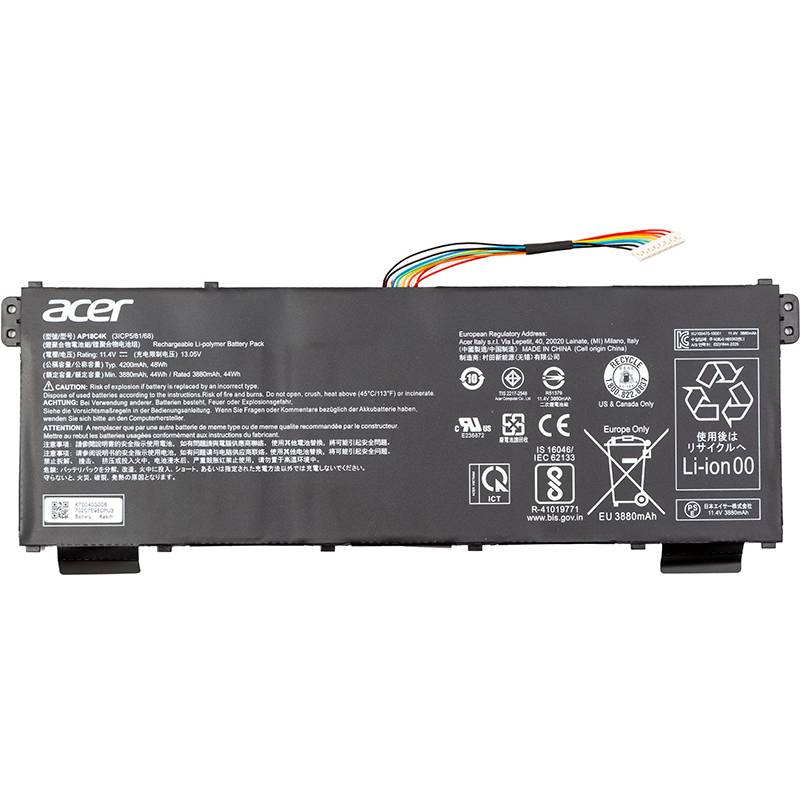 Аккумулятор ACER Aspire 5 A515-43G AP18C4K 11.4V 4200mAh (NB410729)