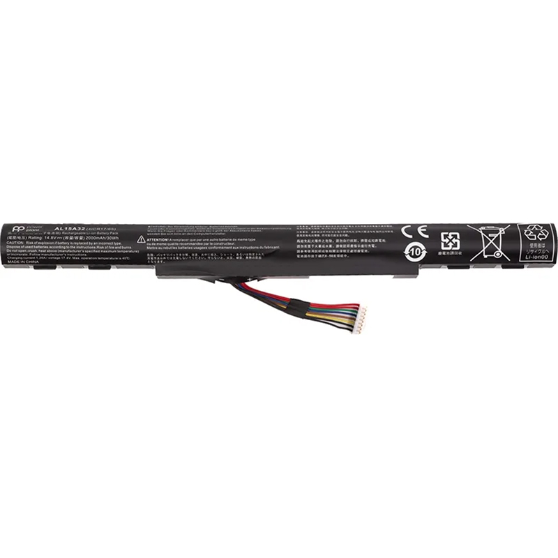 Акумулятор для ноутбуків ACER Aspire E5-422 (AL15A32) 14.8V 2000mAh (NB410262) Ємність 2000