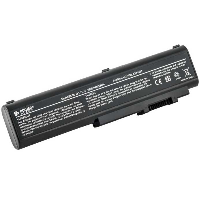 

Аккумулятор POWERPLANT для ноутбука ASUS N50VC A32-N50 11.1V 5200mAh (NB00000230), ASUS N50VC A32-N50 11.1V 5200mAh