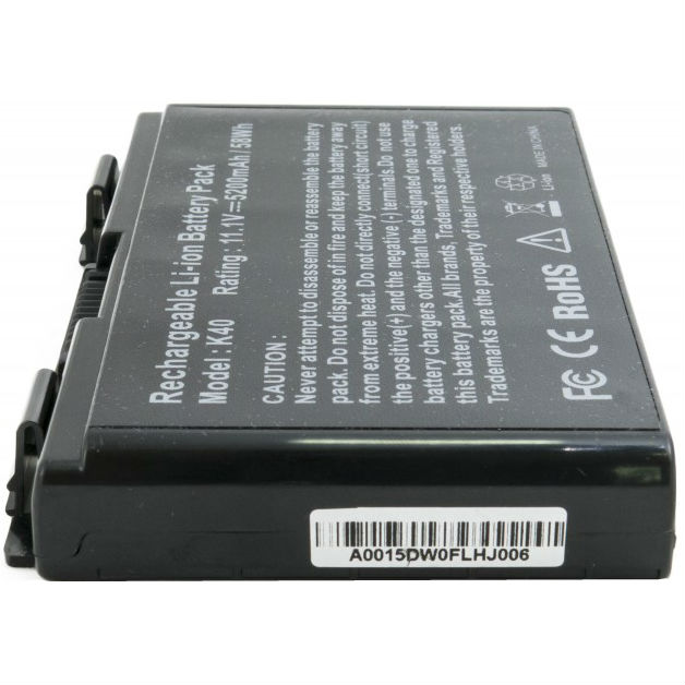 Акумулятор EXTRADIGITAL для ноутбуків Asus K40 (A32-F82) 11.1 V 5200 mAh (BNA3927) Ємність 5200