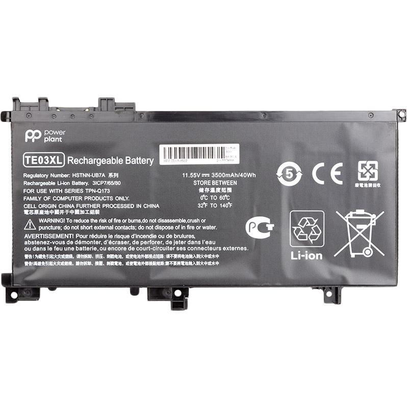 

Аккумулятор PowerPlant для ноутбуков HP Omen 15 AX000 (HSTNN-UB7A, TE03) 11.55V 3500mAh (NB461455), HP Omen 15 AX000 (HSTNN-UB7A, TE03) 3500mAh