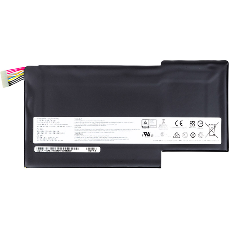 Аккумулятор MSI для ноутбуков MSI GS63 Stealth Pro Series (BTY-M6J) 11.4V 5700mAh Black (NB470105)