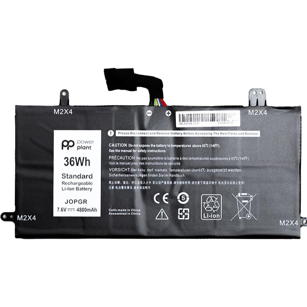 Акумулятор POWERPLANT для DELL Latitude 5285 Series (J0PGR) 7.6V 4800mAh (NB441464)