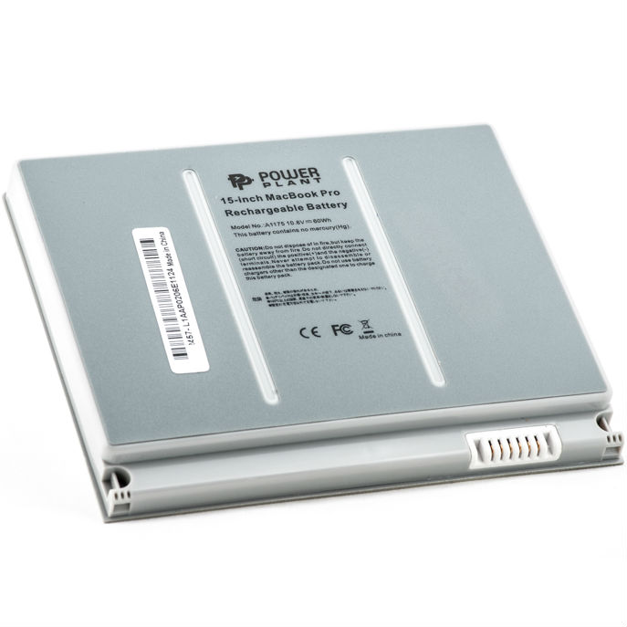 

Аккумулятор POWERPLANT для ноутбука MacBook Pro 15" A1175 10.8V 60Wh (NB00000044), MacBook Pro 15" A1175 10.8V 60Wh