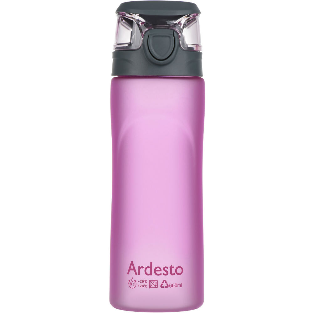 

Бутылка для воды Ardesto 600 мл Pink (AR2205PR), Бутылка д/воды 600 мл, розовая ,пластик